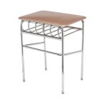 Hard Plastic Study Top Desk with Bookrack