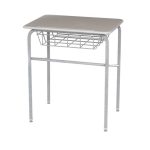 Hard Plastic Study Top Desk <br>with See-Thru Basket