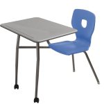 Silhoflex Chair Desk Combo with casters 5518 cobalt